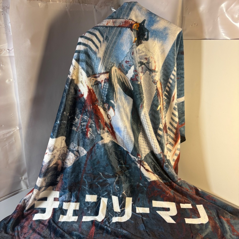 NWOT Chainsaw Man‎ Anime Manga Fleece Blanket Throw Plush Collectible 45"X 58"
